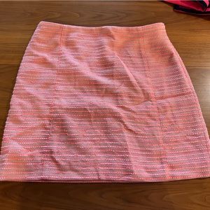 LOFT Hot Pink Fringey Mini Skirt 8P